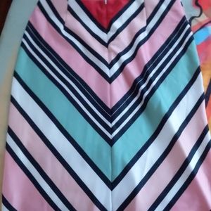 Diagonal print skirt